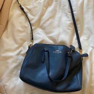 Navy coach purse